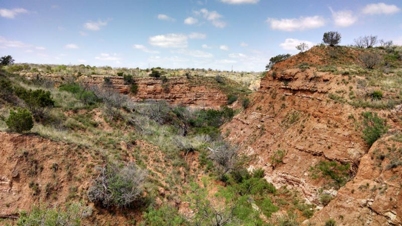 View of the canyons on the ranch