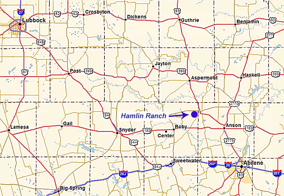Highway map with approximate location